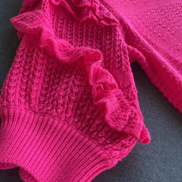 Lilly Pulitzer Isabeli Sweater | Bright Pink XS - Picture 4 of 7